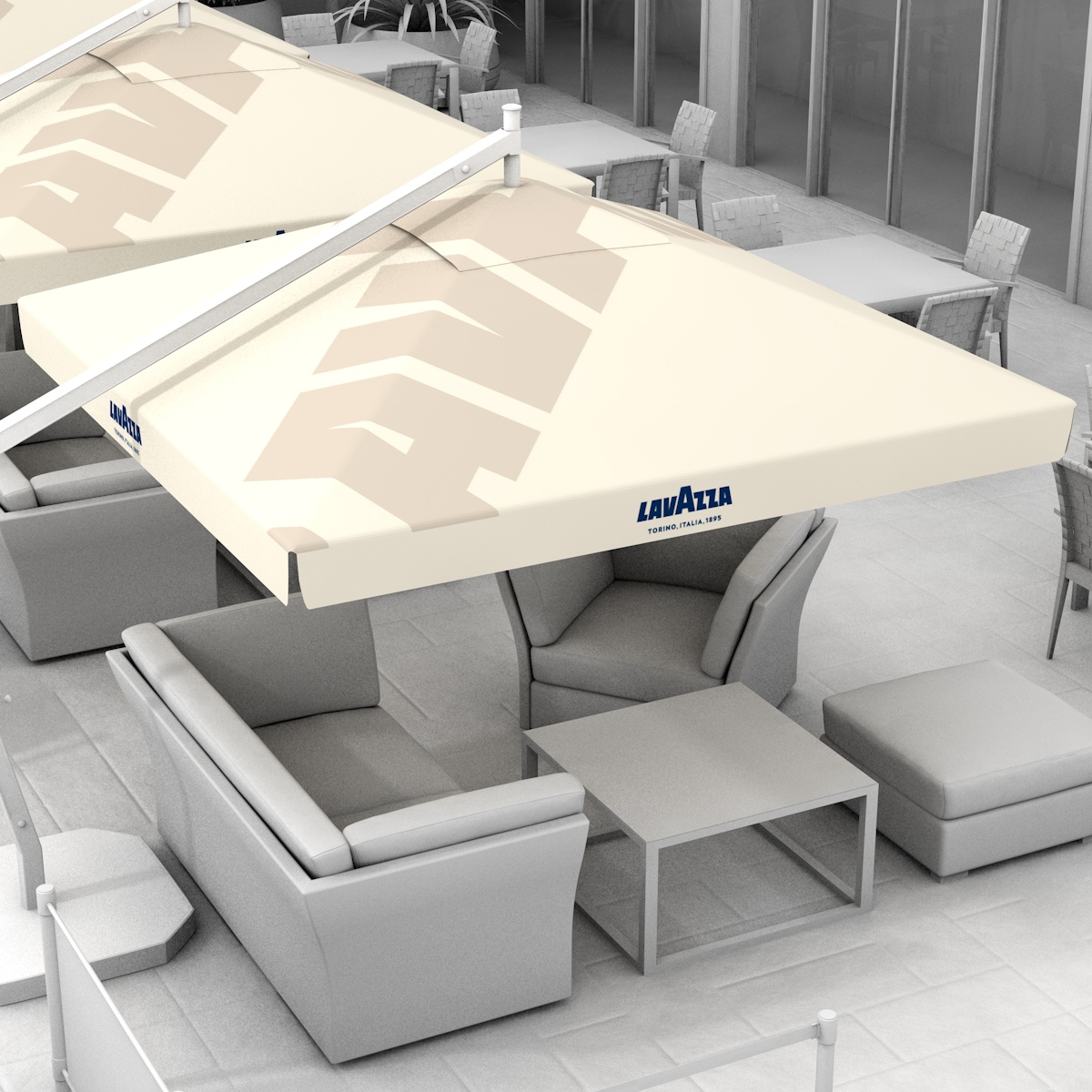 Lavazza béžový slunečník 1