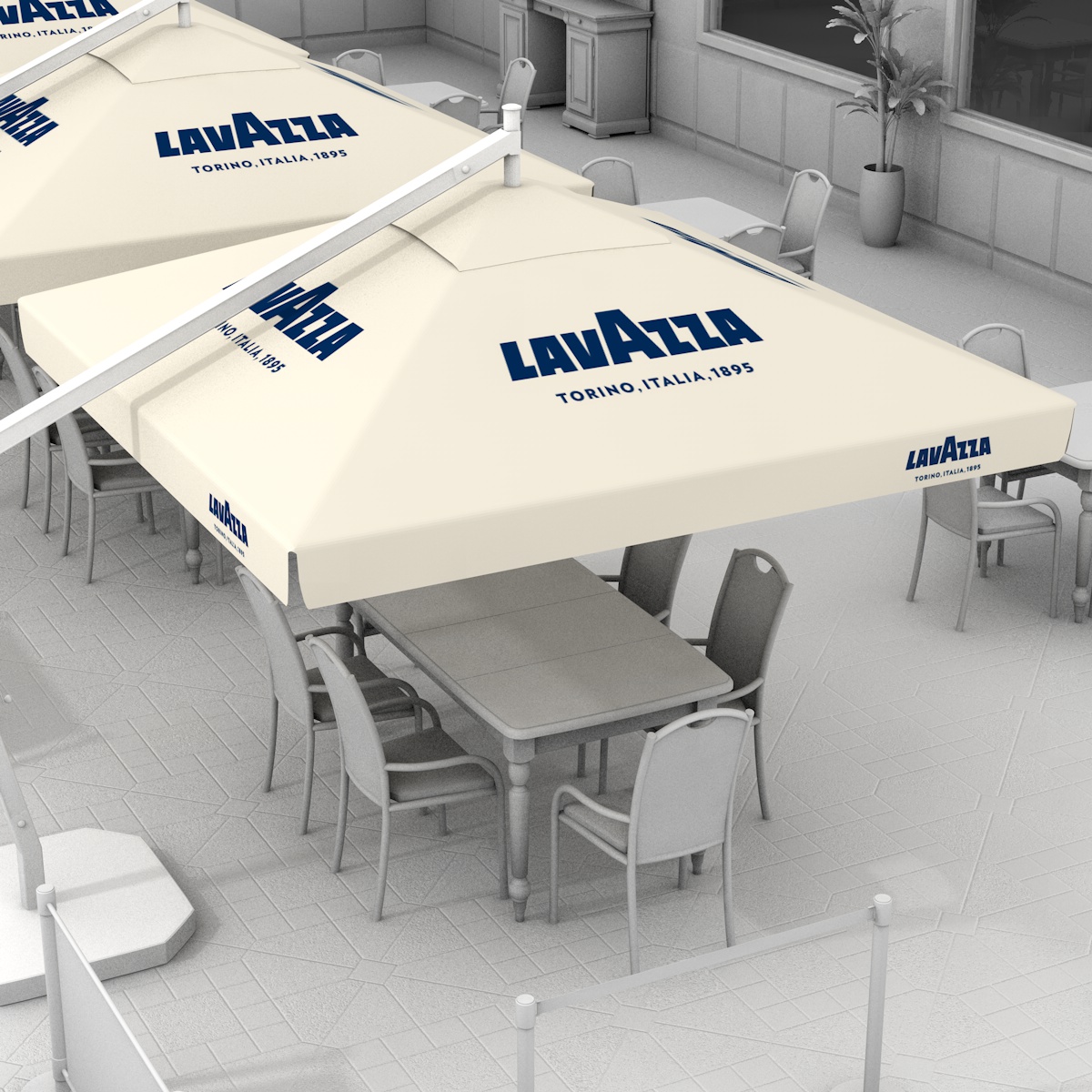 Lavazza béžový slunečník 2