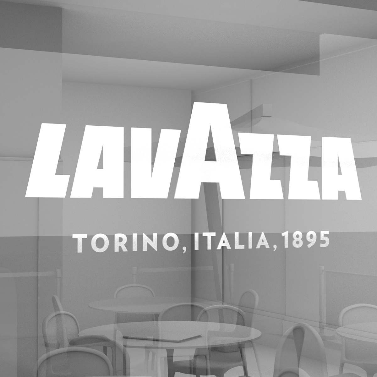 Logo Lavazza samolepka na sklo