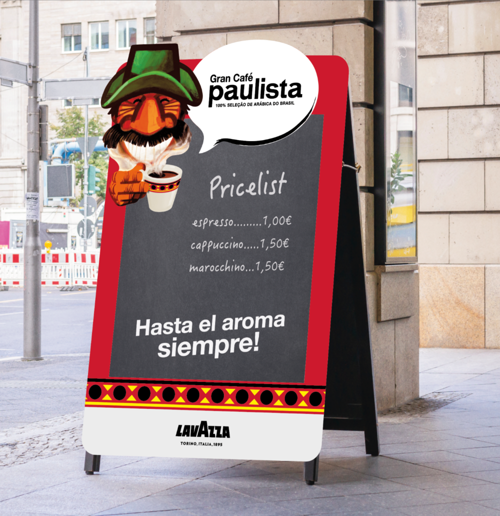 Reklamní poutač Gran Café Paulista